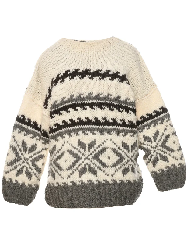 Nordic Jumper - L Toggled Drawstring Belted