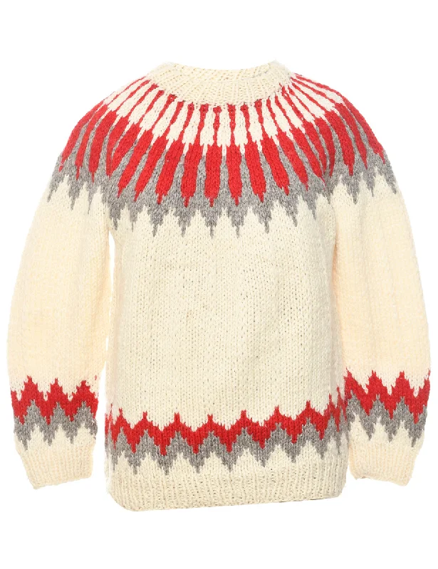 Nordic Jumper - L Solid Print Embellished