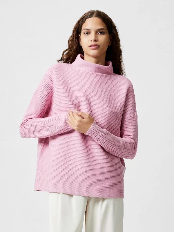 Babysoft Rib Mock Neck Jumper Cotton Fabric Linen Fabric Terry Fabric