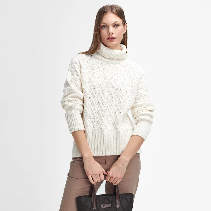 Barbour Ladies Clarence Knitted Jumper Zippered Buttoned Snapped
