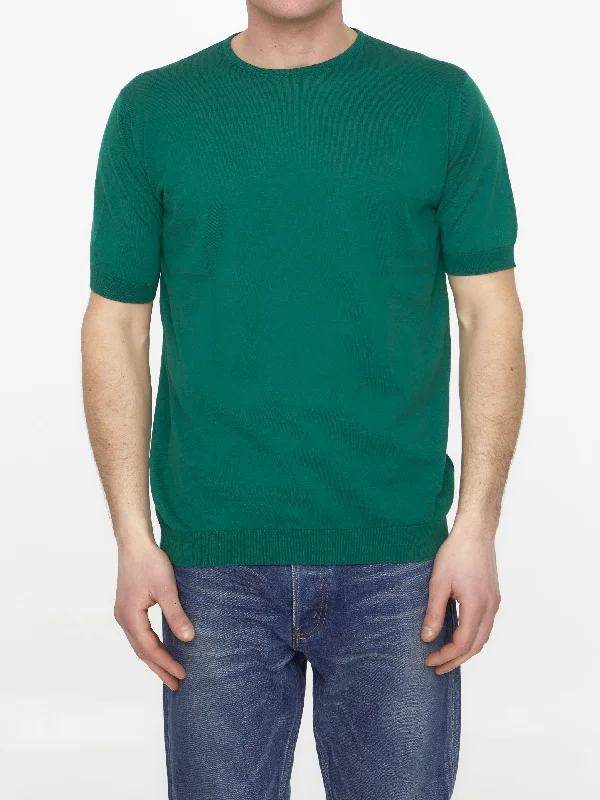Emerald Green Cotton Jumper Machine Wash Dry Clean Hand Wash