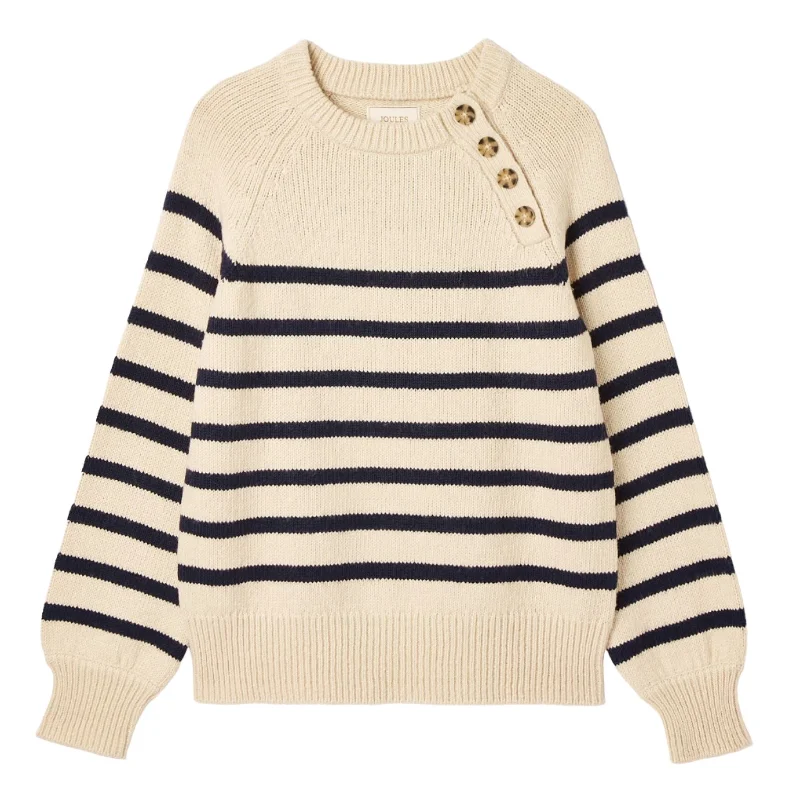Joules Ladies Agnes Bretton Jumper Mesh Blend Leather Blend Suede Blend