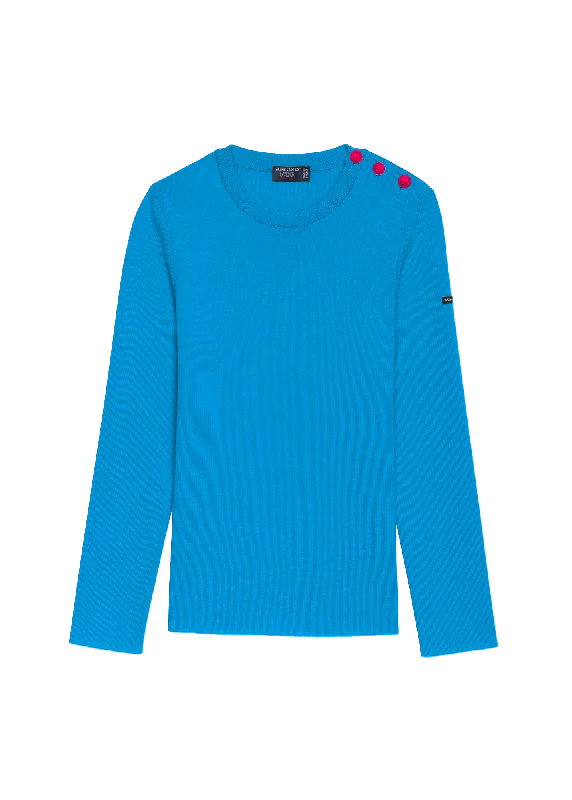 Marée authentic sailor jumper - slim fit, in wool (PAON POP/MAGENTA) Zippered Buttoned Snapped Marée authentic sailor jumper - slim fit, in wool (PAON POP/MAGENTA) Zippered Buttoned Snapped
