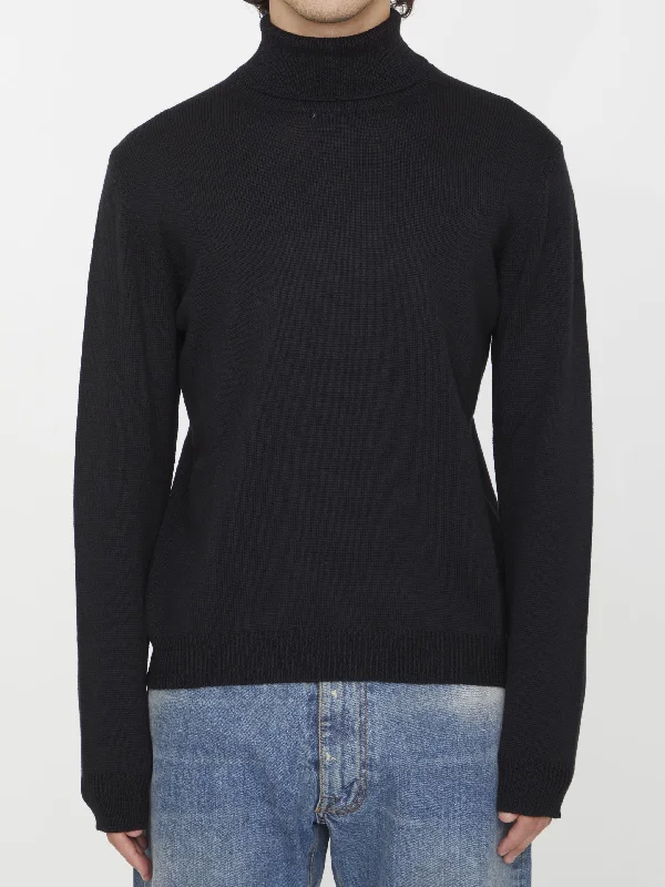 Merino Wool Jumper Elasticated Padded Insulated