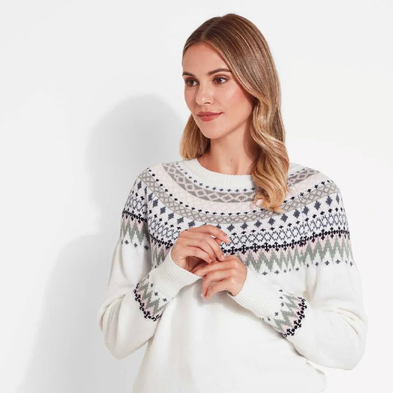 Schoffel Ladies Shetland Fairisle Jumper Plaid Sweater Polka Dot Checkered
