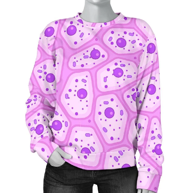 Anatomy Cells Pattern Print Women's Sweatshirt Hoodie with Relaxed Fit Easy Casual