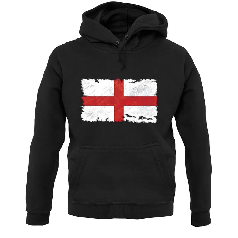 England Grunge Style Flag Unisex Hoodie Hoodie with Earth Tones Natural Calm