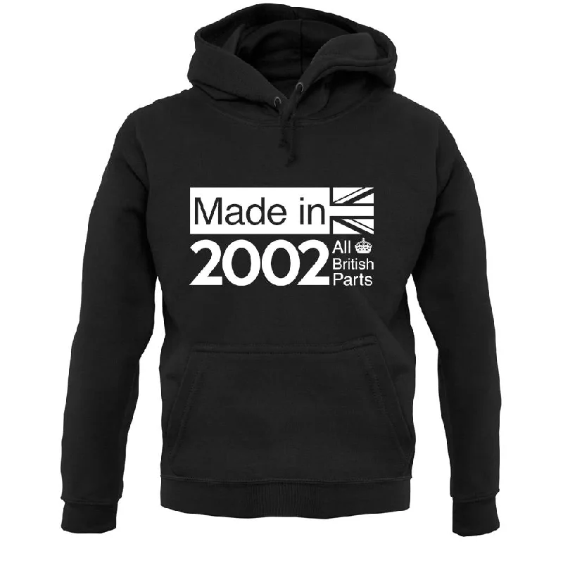 Made In 2002 All British Parts Crown Unisex Hoodie Hoodie with Lining Warm Insulated