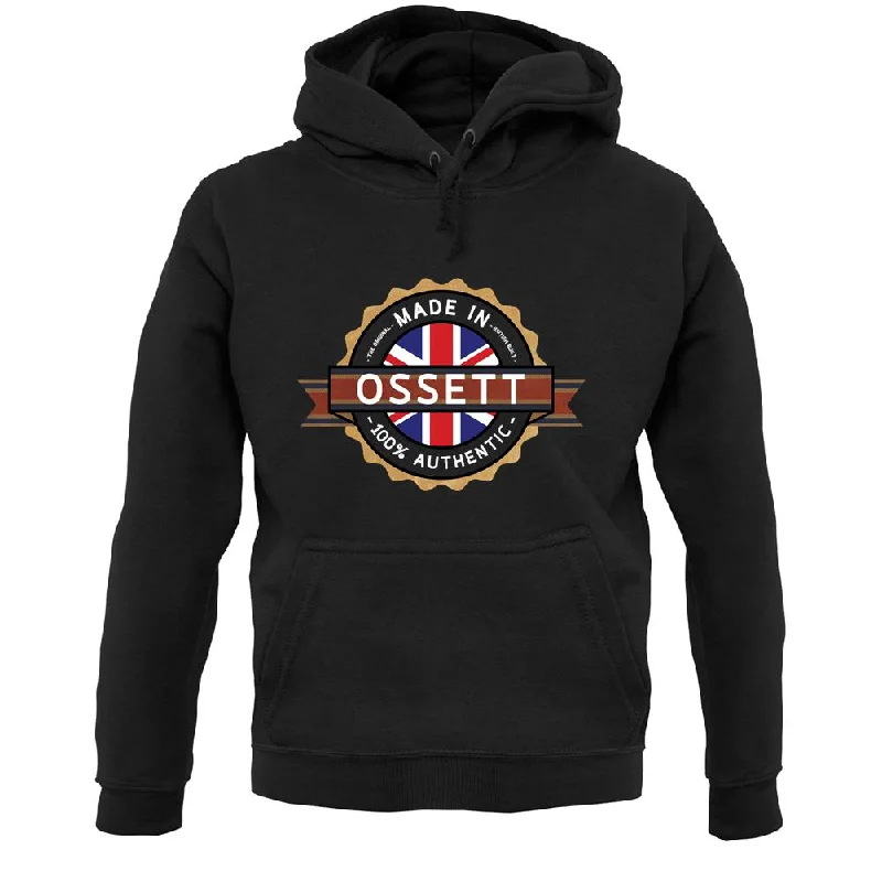Made In Ossett 100% Authentic Unisex Hoodie Hoodie with Hem Fringe Bohemian Relaxed