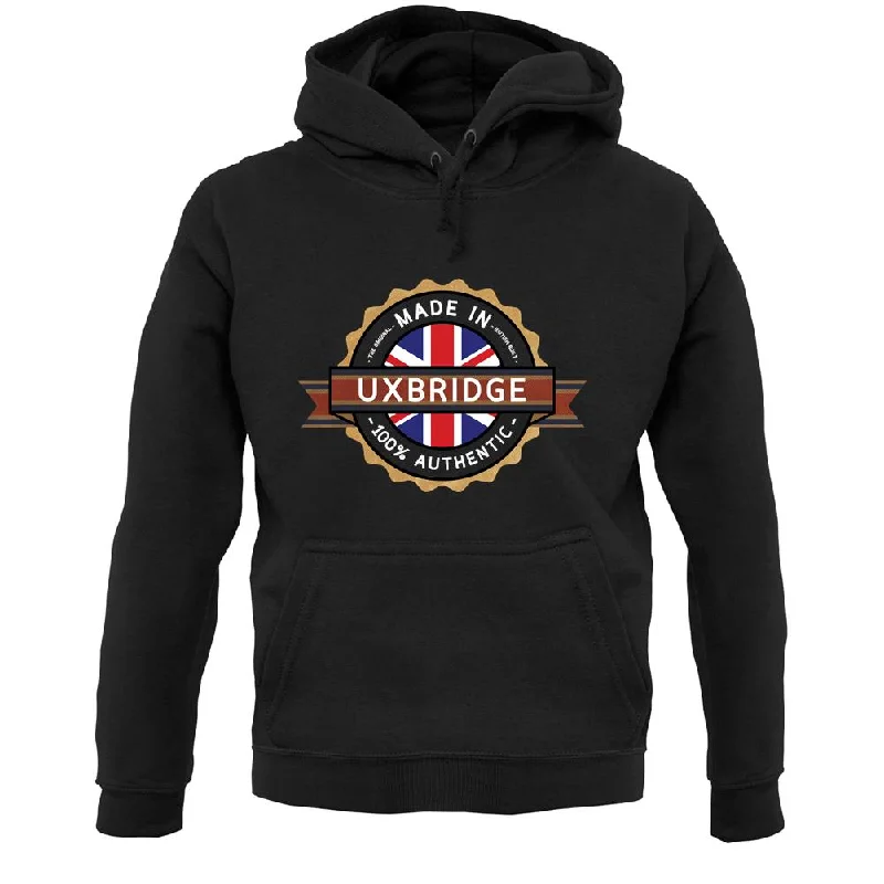 Made In Uxbridge 100% Authentic Unisex Hoodie Hoodie with Full-Zip Functional Layering Made In Uxbridge 100% Authentic Unisex Hoodie Hoodie with Full-Zip Functional Layering