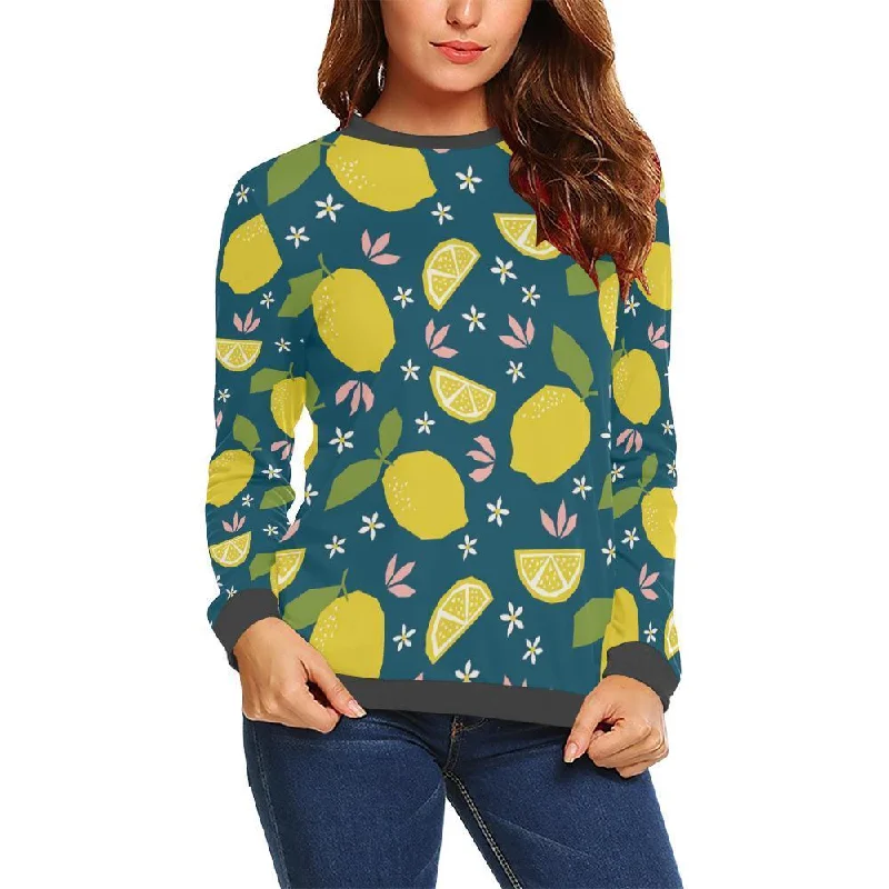 Pattern Print Lemon Women's Sweatshirt Hooded Sweatshirt Casual Wear Street Style