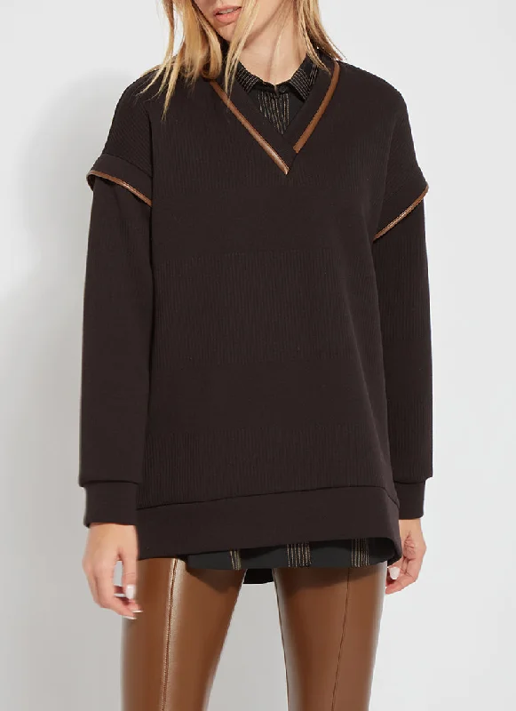 Quilted Convertible Sweatshirt Hoodie with Drop Shoulder Relaxed Streetwear