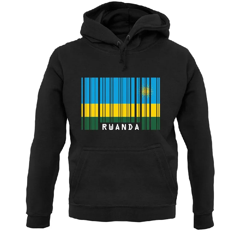 Rwanda Barcode Style Flag Unisex Hoodie Hoodie with Sequins Glamorous Eye-catching