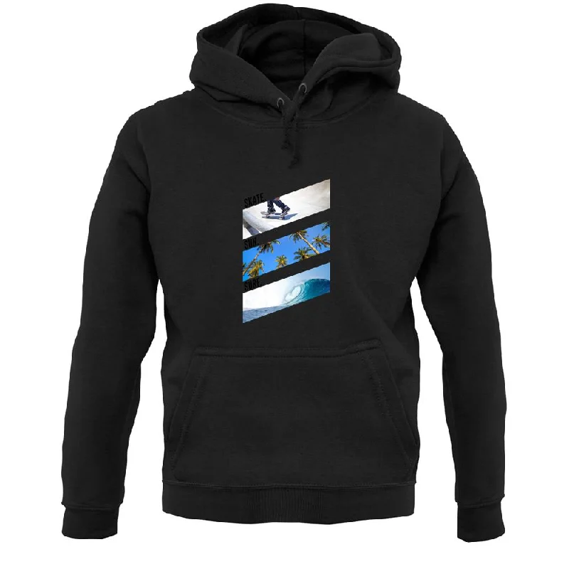 Skate Sun Surf Unisex Hoodie Hoodie with Stripes Bold Sporty