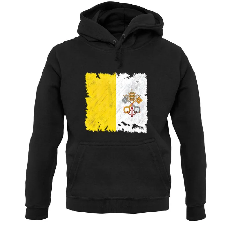 Vatican City Grunge Style Flag Unisex Hoodie Hoodie with Illustration Artistic Creative Vatican City Grunge Style Flag Unisex Hoodie Hoodie with Illustration Artistic Creative