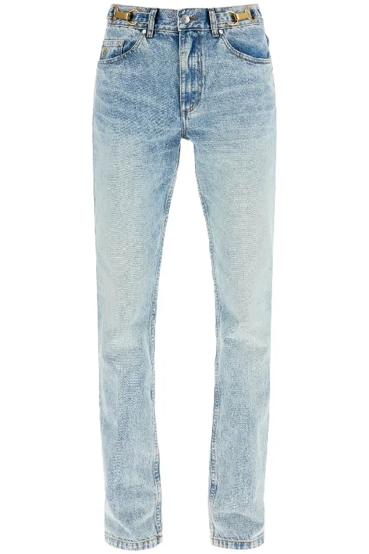 Slim Fit Jeans For Stylish  - Blue Trendy Button-Up High-Waist Jeans
