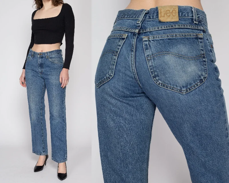 32x30 80s Lee Straight Leg Jeans Unisex Fashionable Raw Hem Bootcut Jeans