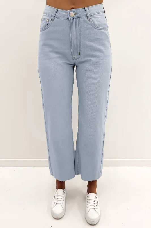 Alaska Jean Light Blue Elegant High-Waisted Flared Jeans