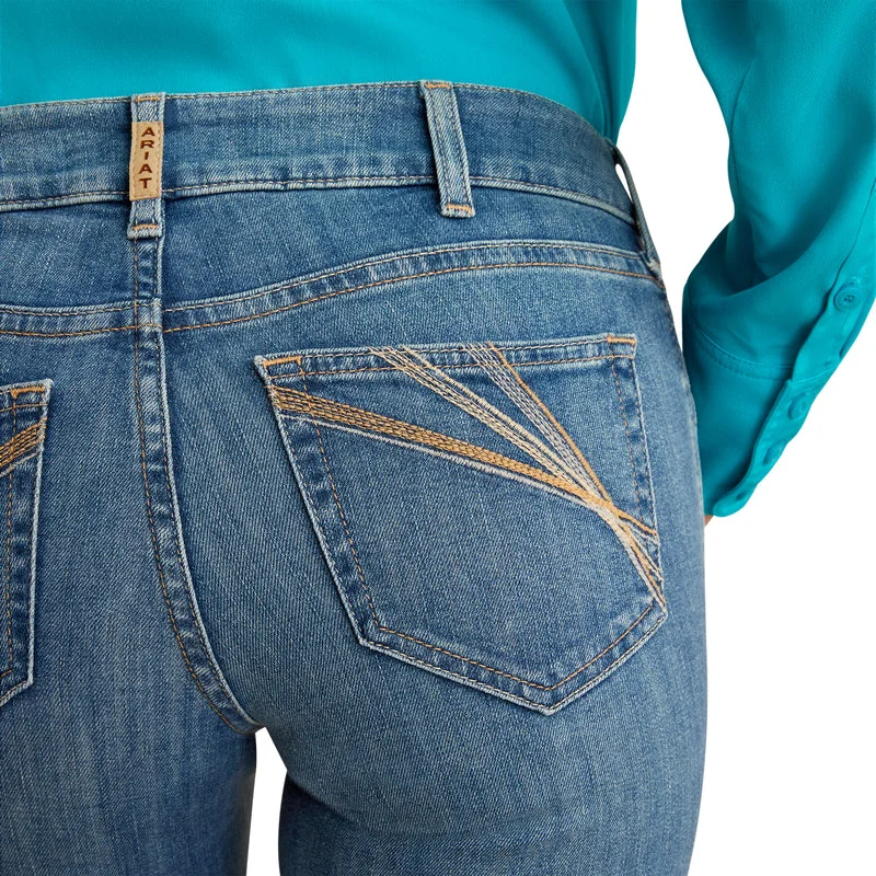 Ariat Jeans Womens Perfect Rise Arrow Bootcut Lili Fashionable Frayed Hem Denim
