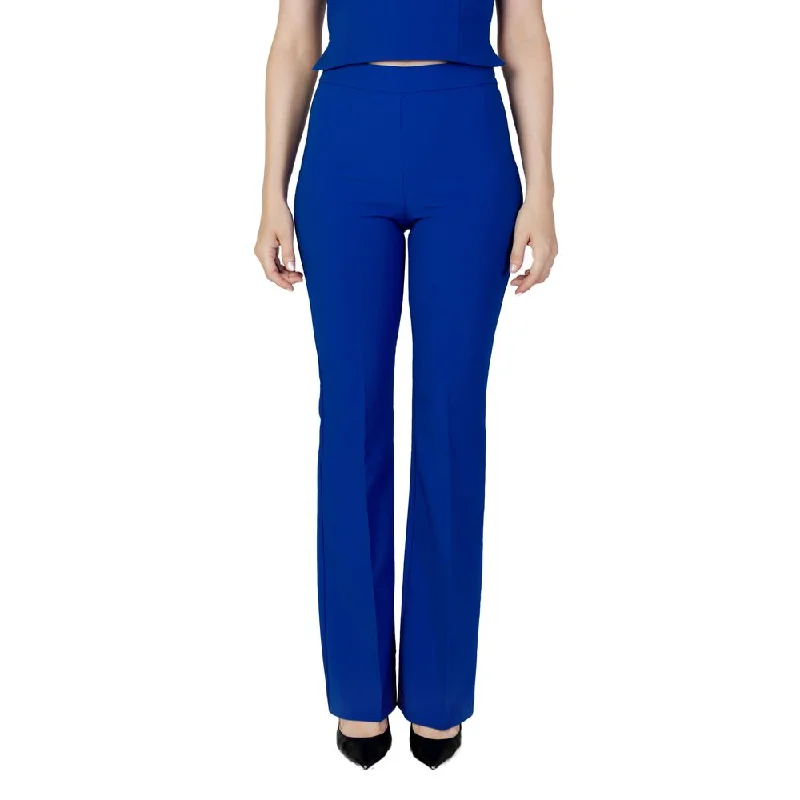 Blue Polyester Jeans & Pant Fashionable Raw Edge Jeans