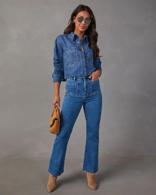 Casual Times High Rise Stretch Straight Jeans Stylish Shredded Denim Jeans