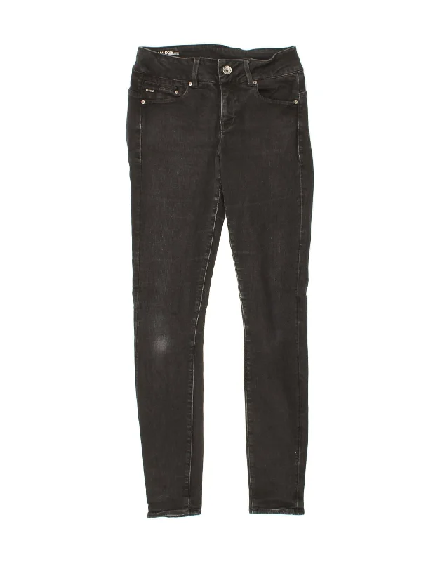 G-STAR Womens Midge Skinny Jeans W29 L32 Black Cotton Fashionable Straight Cut Jeans