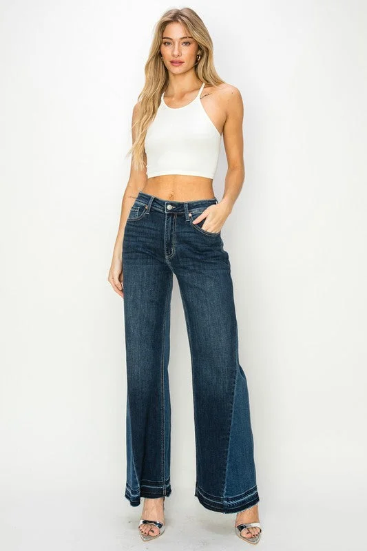 HIGH RISE RELAXED WIDE LEG JEANS Trendy Plus Size Jeans