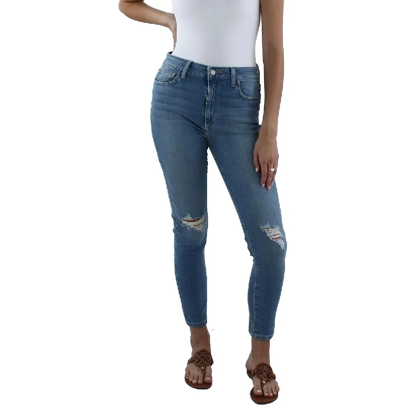 Joe's Womens Curvy Distressed Skinny Jeans Comfortable Ankle Jeans