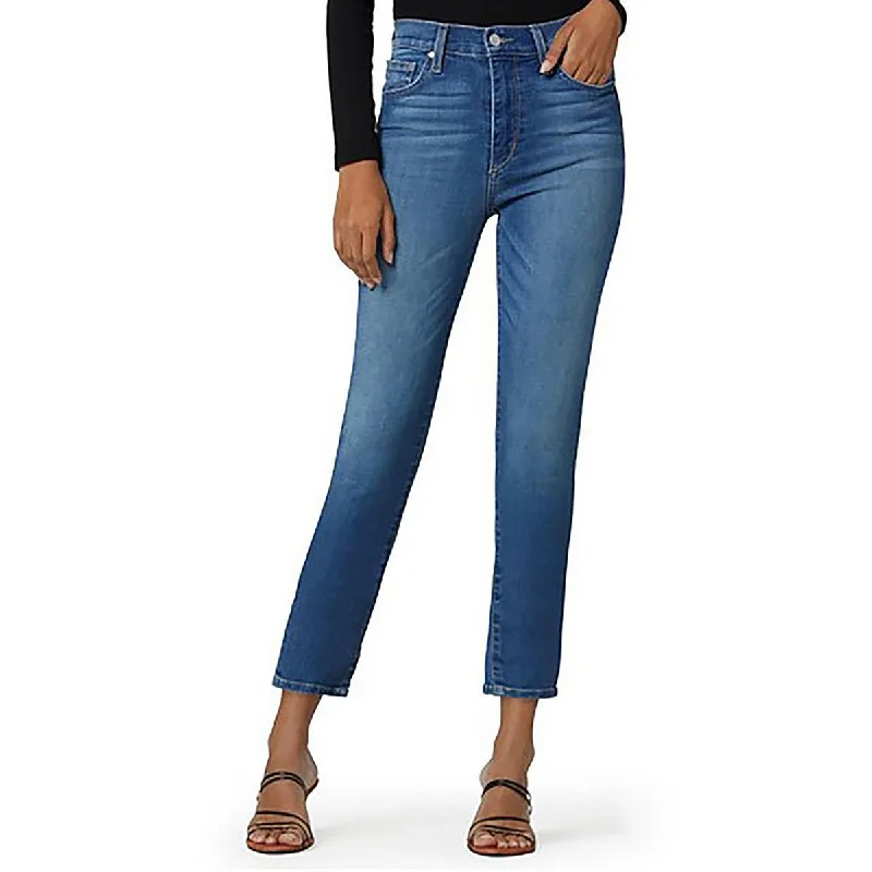 Joe's Womens High-Rise Ankle Straight Leg Jeans Chic Cropped Jeans