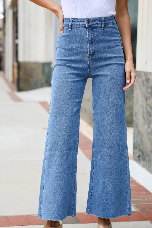 FINAL SALE - Jordyn Wide Leg Jeans Comfortable Boyfriend Jeans