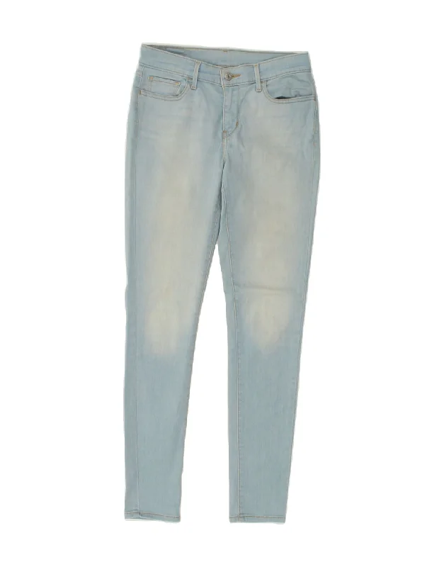 LEVI'S Womens Skinny Jeans W29 L32 Blue Cotton Chic Dark-Wash Skinny Jeans