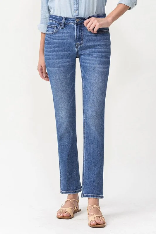 Lovervet Full Size Maggie Midrise Slim Ankle Straight Jeans Classic Blue Denim Jeans Lovervet Full Size Maggie Midrise Slim Ankle Straight Jeans Classic Blue Denim Jeans