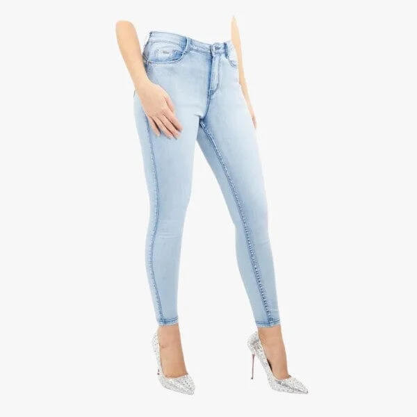 Miss Black Roro1 Jeans Light Blue Fashionable Vintage Wash Jeans