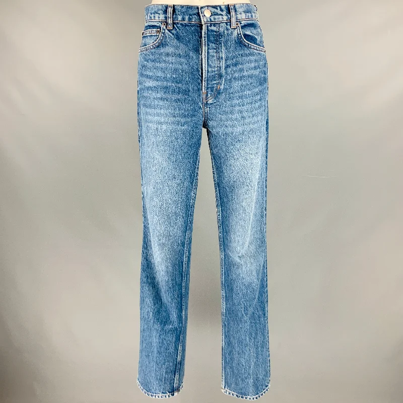 REFORMATION Size 27 Blue Lyocell Blend High Waisted Jeans Cozy Stretch High-Waist Jeans REFORMATION Size 27 Blue Lyocell Blend High Waisted Jeans Cozy Stretch High-Waist Jeans