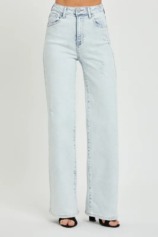 RISEN Ultra High Waist Wide Leg Jeans Trendy Wide-Leg High-Waist Denim