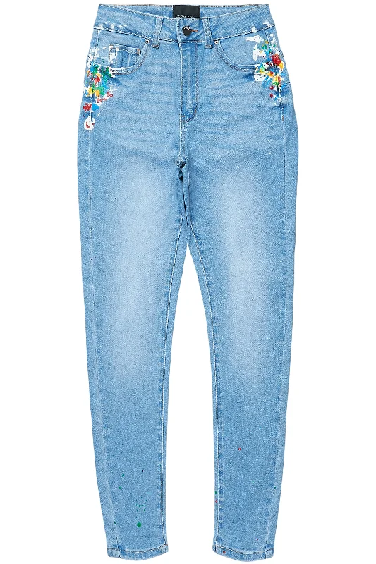 Emmie Light Wash Skinny Jean Trendy Low-Rise Slim Jeans