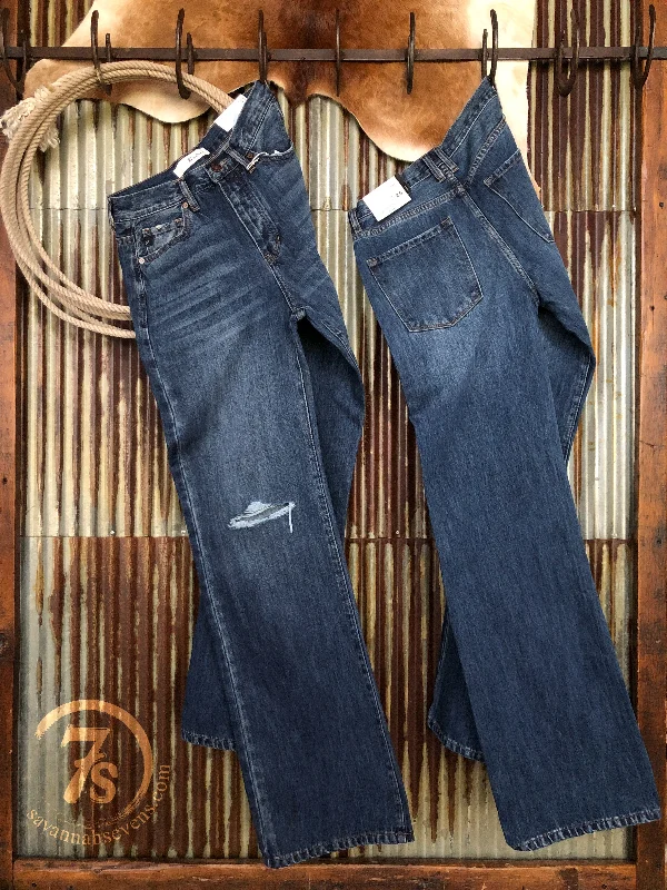 The Stran High Rise 90's Wide Leg Jean Trendy Button-Up High-Waist Jeans