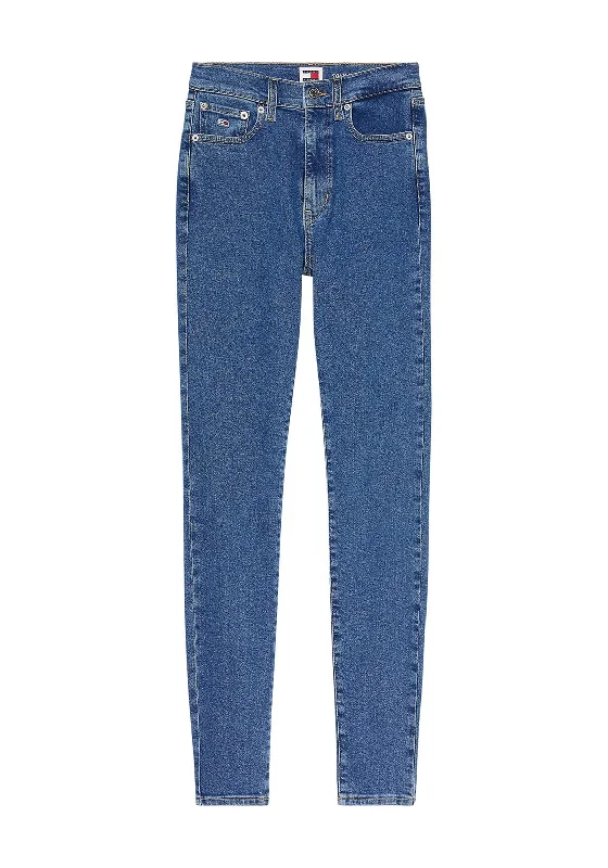 Tommy Jeans Sylvia High Rise Super Skinny Jeans, Medium Denim Stylish Stone-Wash Denim Jeans Tommy Jeans Sylvia High Rise Super Skinny Jeans, Medium Denim Stylish Stone-Wash Denim Jeans
