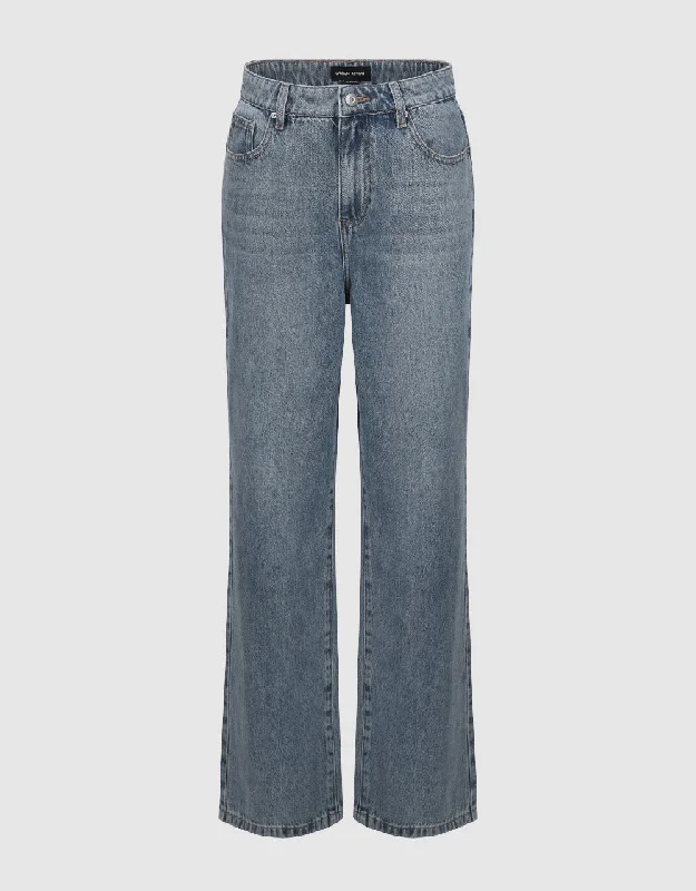 Wide-Leg Jeans Comfortable Ankle Jeans