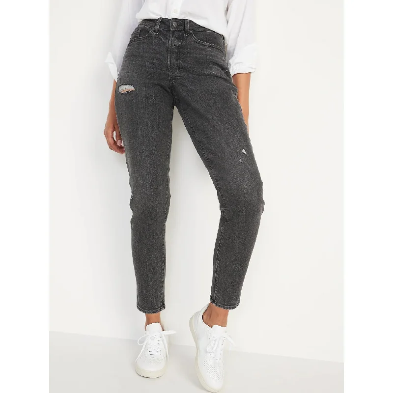 ON Curvy High Rise Straight Ripped Jeans Casual Straight-Leg Jeans