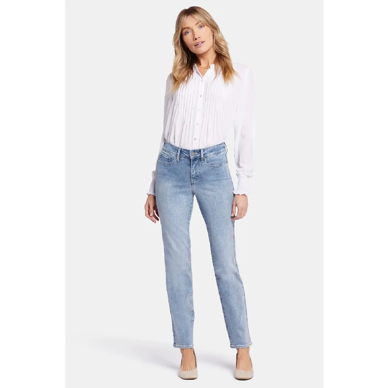 Light Blue High Rise Straight Jeans Trendy Vintage Denim Jeans