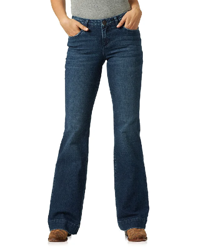 Women's Retro® Mae Trousers Mid-Rise Jeans Fashionable Straight Cut Jeans
