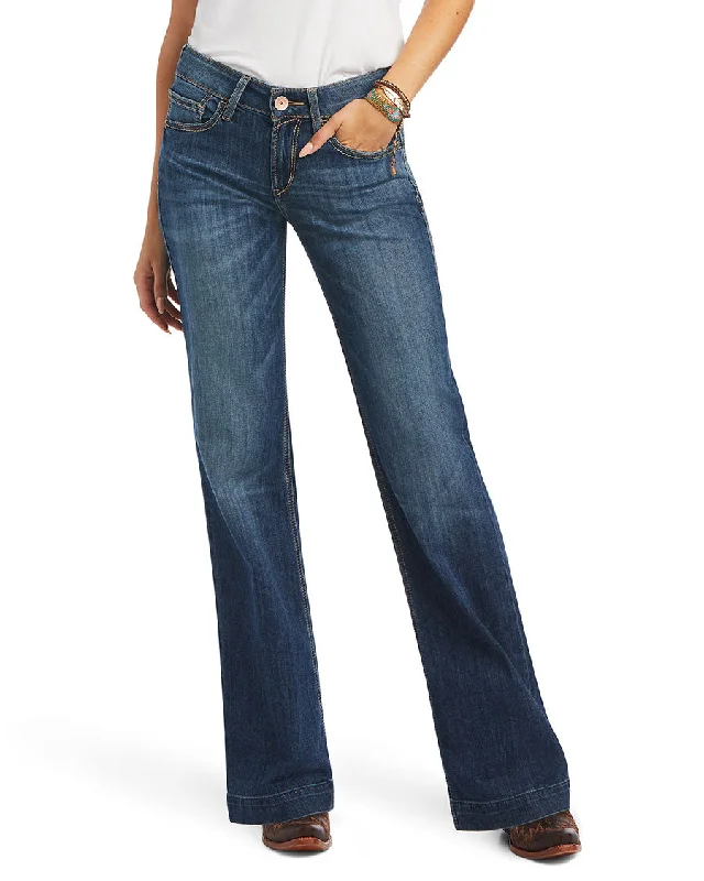 Women's Trouser Perfect Rise Alana Wide Leg Jeans Stylish Relaxed Fit Skinny Jeans