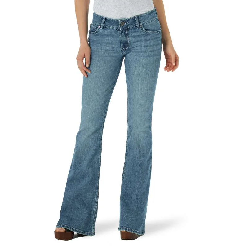 Wrangler Ladies Mae Flare 09MWFNT Jeans Classic Button Fly Jeans