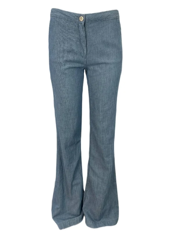 3X1 Women's Blue Wide Leg High Rise Pants #299 NWOTT Comfortable Jogger Trousers