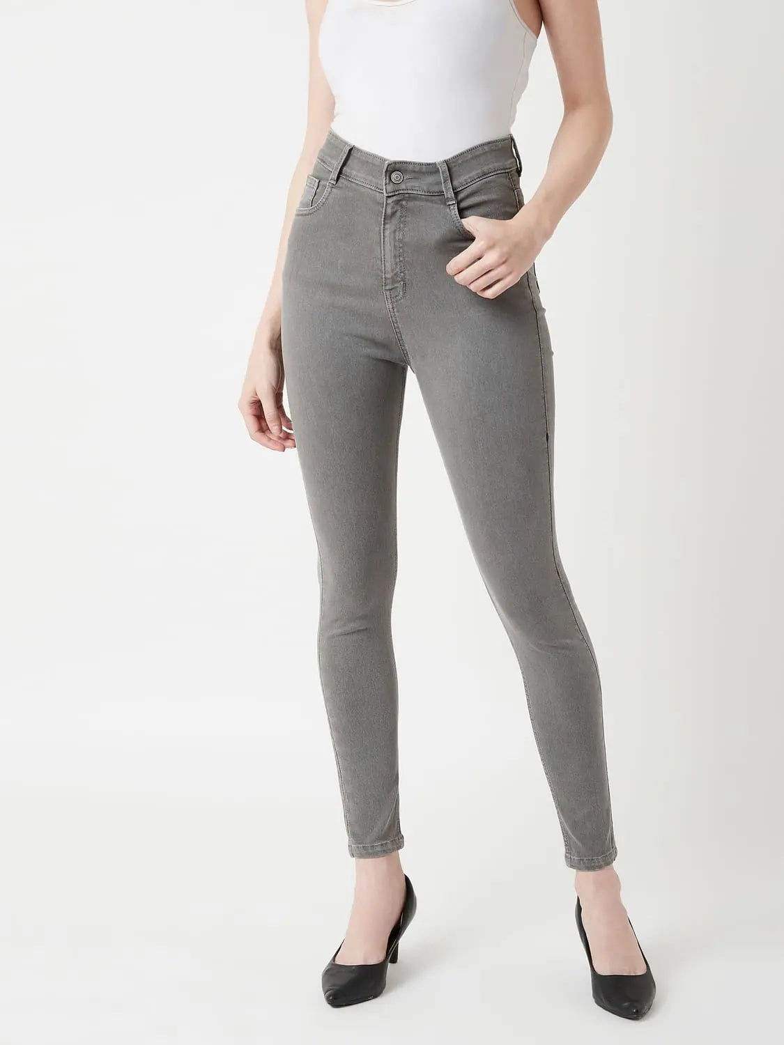 Cotton Down To The Earth Denim Pant Grey Classic Chino Pants