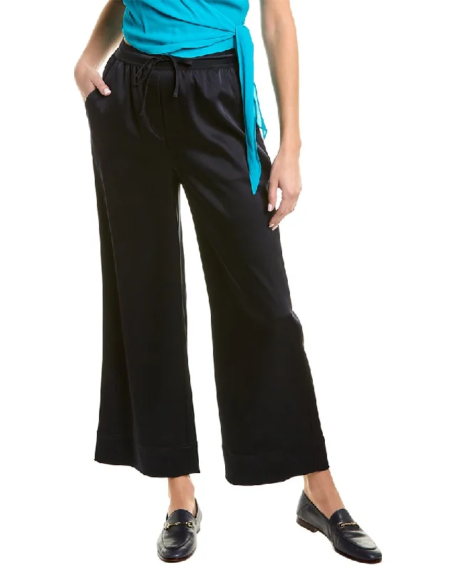 Elie Tahari Satin Wide Pants Formal Wide-Leg Pants
