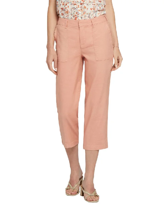 Nydj Petite Linen-Blend Utility Pant Chic Capri Pants
