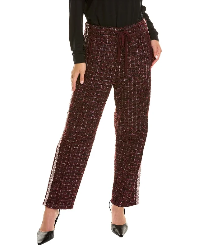 St. John Transparent Textural Pant Comfortable Fleece Pants