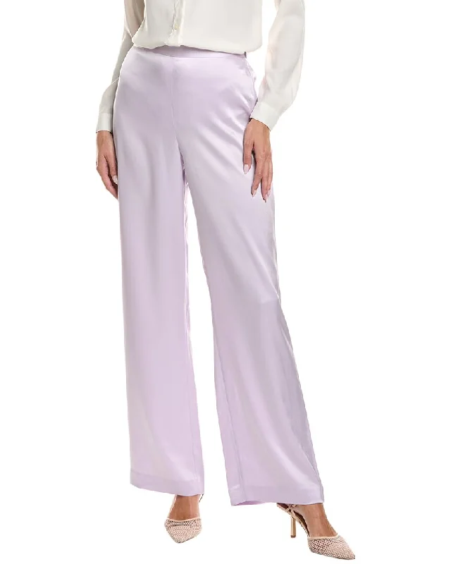 St. John Liquid Satin Pant Elegant Wool Trousers